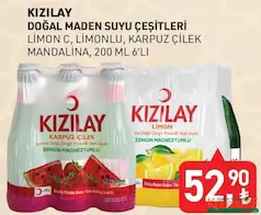 KIZILAY DOĞAL MADEN SUYU ÇEŞİTLERİ 200 ML 6'LI KIZILAY DOĞAL MADEN SUYU ÇEŞİTLERİ 200 ML 6'LI